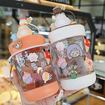 High Face Value Water Cup Straw Style Teenage Girl CREATIVE CHILDREN CUTE MUG GIRL SUPER CUTE HIGH TEMPERATURE RESISTANT STRAW CUP