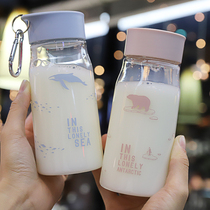 Water Cup simple fresh Mori anti-fall portable Korean student plastic cup ins leak-proof Nordic mens and womens hand Cup