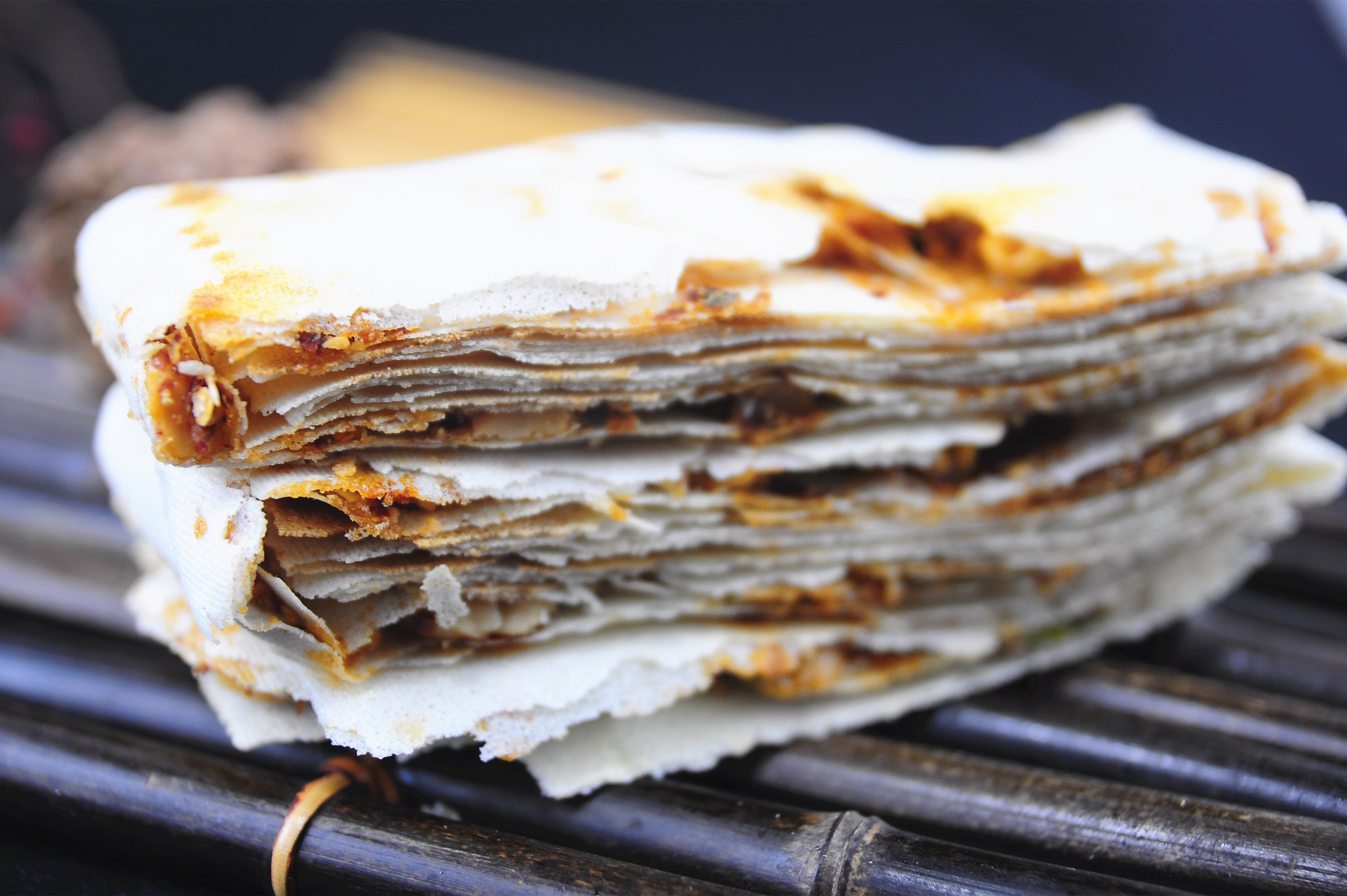 山东特产农家纯手工粗粮杂粮煎饼 夹心无糖 香酥煎饼 香辣花生味