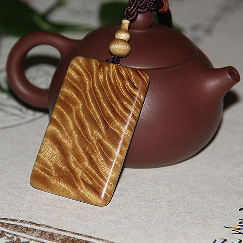 金丝楠无事牌挂件-豆扣家