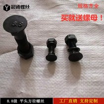 Flat head square diameter screw Plow tip blade screw Countersunk head square root 8 8 high strength plow tip screw m10m12