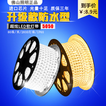 Foshan Lighting LED light with 5050 patch living room highlight counter ceiling dark slot 2835 soft light belt waterproof