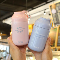 Fashion Stainless Steel Insulated Cups Women Small Children Portable Handle Students Cute Ins Minimyo Creative Insulation Cups