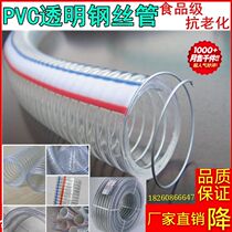 pvc wire hose transparent plastic pipe 25mm thickness pipe resistant high temperature 50 vacuum pipe 1 5 2 inch water pipe