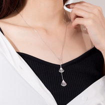 2021 New sterling silver sweater chain long female tide Net red ins simple pendant niche brand necklace accessories