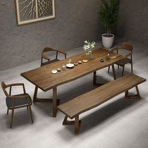 Solid wood tea table and chair combination simple modern office tea table new Chinese household small family kung fu tea table