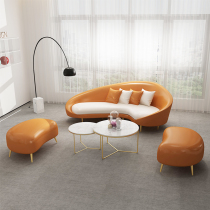 Beauty salon creative sofa tea table combinations Reception beauty parlour shops Leisure clothes Shop small sofas womens clothing web Red guests