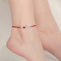 925 sterling silver life year anklet female red rope evil evil prevention small man red agate sexy zodiac is dog simple dog year