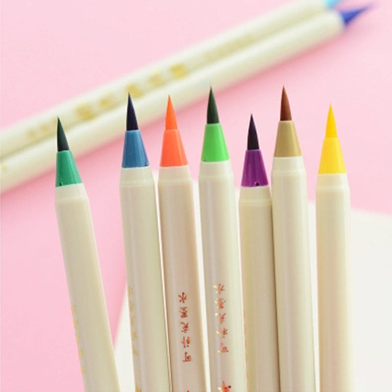 白金platinum 彩色毛笔漫画笔cf-350cc水彩颜料书法软笔小楷毛笔_7折