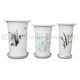 ຫມໍ້ orchid ພາດສະຕິກ orchid flower pot white imitation porcelain round flower pot Chinese style high pot flower pot can be installed with a base free shipping