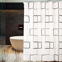 Punch-free bathroom waterproof shower curtain thickening mildew Bath Curtain shower curtain set