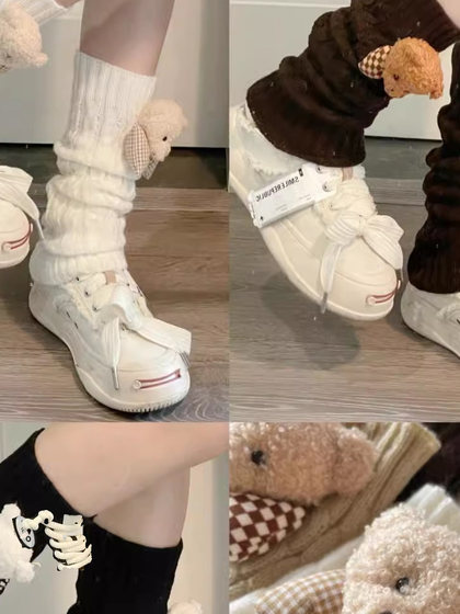 오리지널 작은 곰 격자 무늬 활 파일 양말 y2k 소녀 갈색 하위 문화 jk 뜨거운 소녀 틈새 다리가 가을과 겨울 오리지널 작은 곰 격자 무늬 활 파일 양말 y2k 소녀 갈색 하위 문화 jk 뜨거운 소녀 틈새 다리가 가을과 겨울