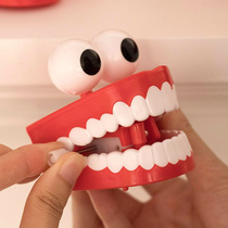 Creative novelty chain funny big tooth hair teeth special tricky desktop ornaments childrens toys 61 gifts