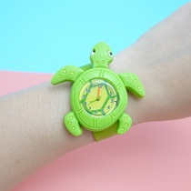 Green water turtle watch trembles with sand sculpture shark baby turtle Pat table water Ghost cartoon childrens toy female turtle