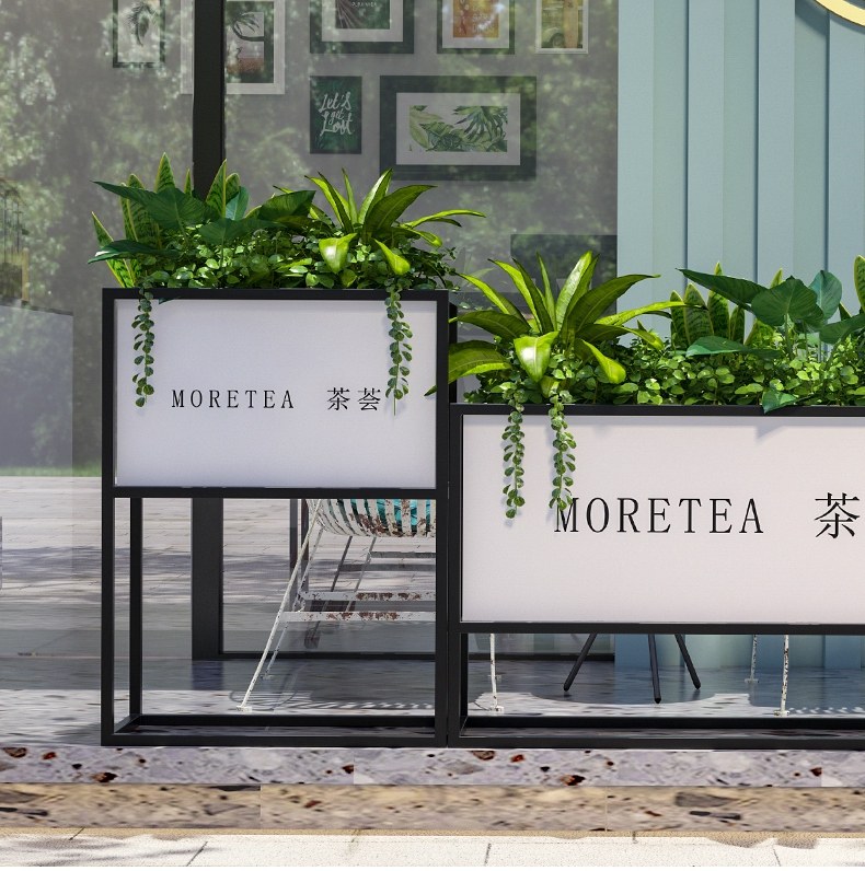 铁艺组合花箱商业街广场外摆隔断花槽售楼部户外花坛防腐不锈花器