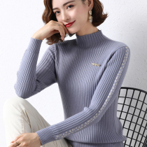 Cuddling cashmere sweatshirt woman half height collar short cashmere sweatshirt thickened 2021 autumn winter cover headsweaters bottom sweater