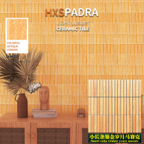 HXSpaDRA exits long strip wooden ceramic mosaic tiles surprise flowing gold years kitchen balcony toilet