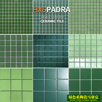 HXSpaDRA Red Ink Green Mosaic Ceramic Kitchen Restaurant Bathroom Pool Pool Wall Tile