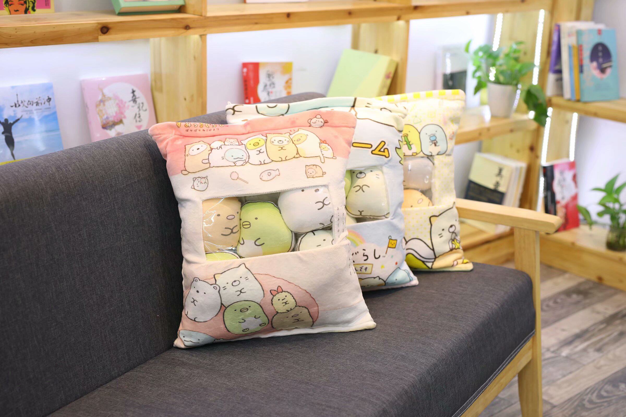 零食团子抱枕 角落生物款创意零食袋抱枕 一袋墙角生物抱枕 公仔