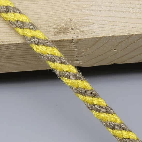 diy双色纯棉绳手工束口绳 抽绳 编织绳辅料 宽0.6cm 1斤70码左右