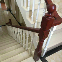 Solid wood stair handrail Red oak custom duplex villa simple Nordic column Attic balcony guardrail wooden railing