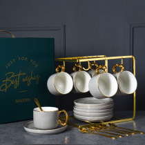 European coffee cup set Small luxury cup Home ceramic cup Mug cup Afternoon tea set Coffee appliance cup holder