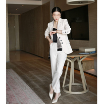 Zhang Nianen Custom handsome Qi Qi Gol White Suit Jacket Professional Dress Professional Suit Women Civil Servant Interview Positive Dress