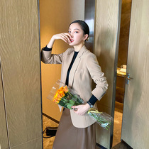 Khaki fashion casual blazer Workplace queen pet spring high-end suit Formal suit Private suit