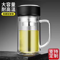 Water glass Custom logo Double glass Cup Advertising Cup Inding for gift mug Opening commemorative order