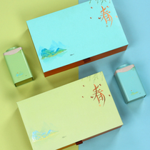 West Lake Longjing packing box Empty gift box High-grade green tea packing box Biluochun gift box Tea gift box empty box