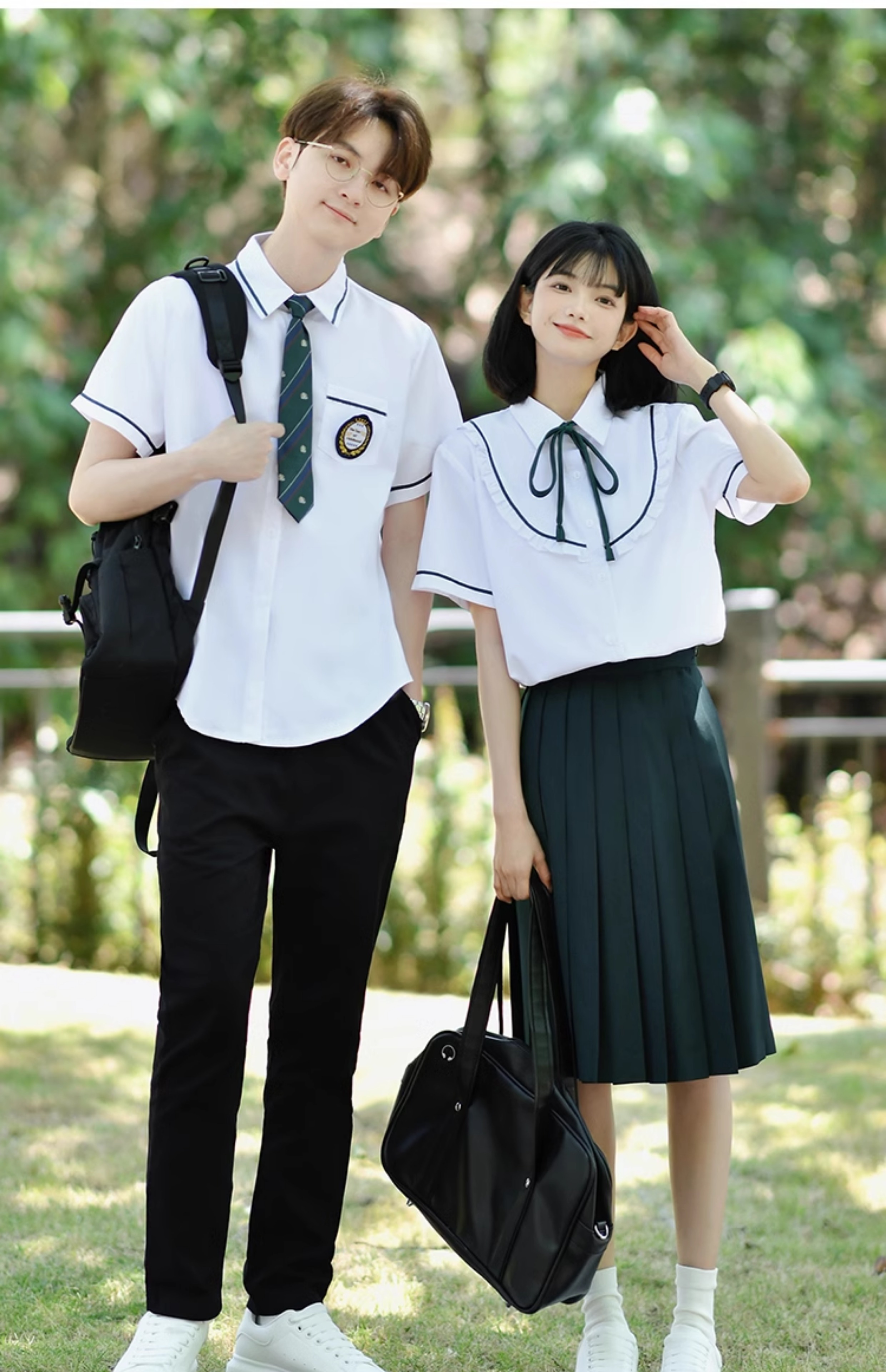 日系jk制服毕业典礼班服学院风高中夏季套装初中学生合唱演出服装