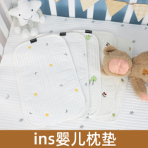 Baby Breathable Pillow Mat Summer Soft Sweat Breathable Child Newborn Baby Pure Cotton Pillow Towel Full Cotton Pillow Mat
