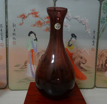 Old cool water bottle glass carved vase 70 s and 80 s brown water equipment new old inventory nostalgia other collectibles