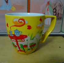 Old Cup Lipton milk tea cup 2010 rainbow mood Cup nostalgic collection ceramic cup mug real photo