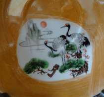 Old plate plate plate plate Cultural Revolution Songhe Yannan porcelain plate electro-optical porcelain printing plate real photo bag Old Fidelity