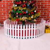 Christmas decorations White plastic fence Christmas tree scene decoration ornaments fence Christmas fence can be spliced