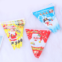 Christmas decorations Christmas hanging flags flower pennants ornaments shopping malls flag decoration bunting string flags