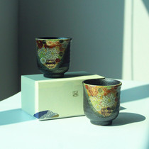 Japan Imports Nine Valley Burning Hands For Golden Flower Cross-over Coffee Cup Retro Ceramic Lovers to Cup Wedding Gifts