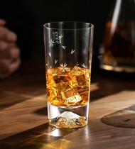 Japan Imported River Nitzite Fuji Mountain Cup Handmade Glass Mug Whisky Wine Cup of Heat-resistant Tea Cup Cherry Blossom Cup