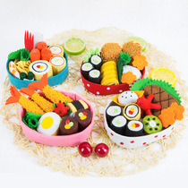 Kindergarten non-cutting non-woven fabric diy material bag Japanese Luxury lunch sushi simulation food