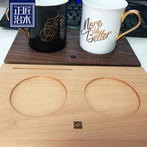 Coffee solid wood tray Snack tea tray Walnut storage tray Wooden household insulation pad coaster display plate