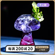 New Net Red Mushroom Cup cocktail Cup creative molecular gourmet bar special wine glass