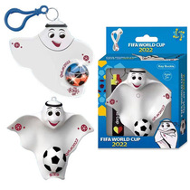 2022 Qatar World Cup mascot key button Laib fans decorate gifts around the glowing souvenir