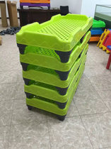 Kindergarten special bed nap bed childrens plastic wood bed through bed Kindergarten baby bed Childrens bed thickened