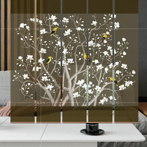 Modern semi-transparent hanging screen porch living room bedroom study Hotel Chinese partition fashion shutter-Zhilan Yushu
