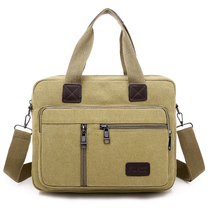 New Mens Handbag Large Capacity Single Shoulder Casual Bag Casual Mens Bag Retro Canvas Pack Brief Men