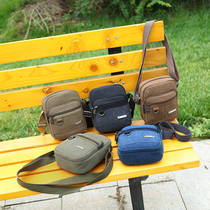 New canvas single shoulder bag sports leisure men mini-bag multi-partition mobile package recreation sports pack