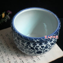 Jingdezhen ceramic water tank water tank Wen antique pen holder goldfish tank tea wash water glass pen wash