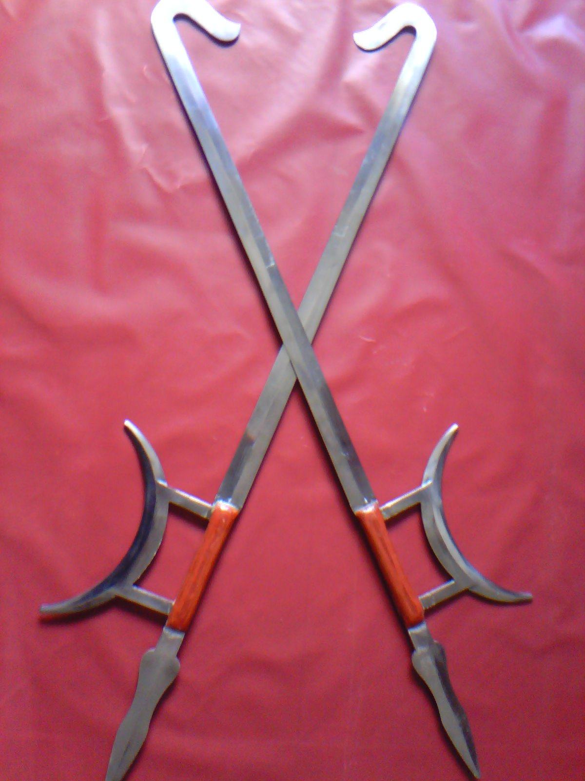 热卖 不锈钢/虎头/表演双钩/手工十八般兵器/武术用品