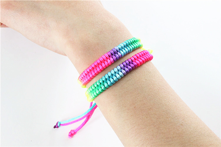 端午节 粽子节 纯手工编织转运五彩手绳手链七彩彩链手腕绳批发